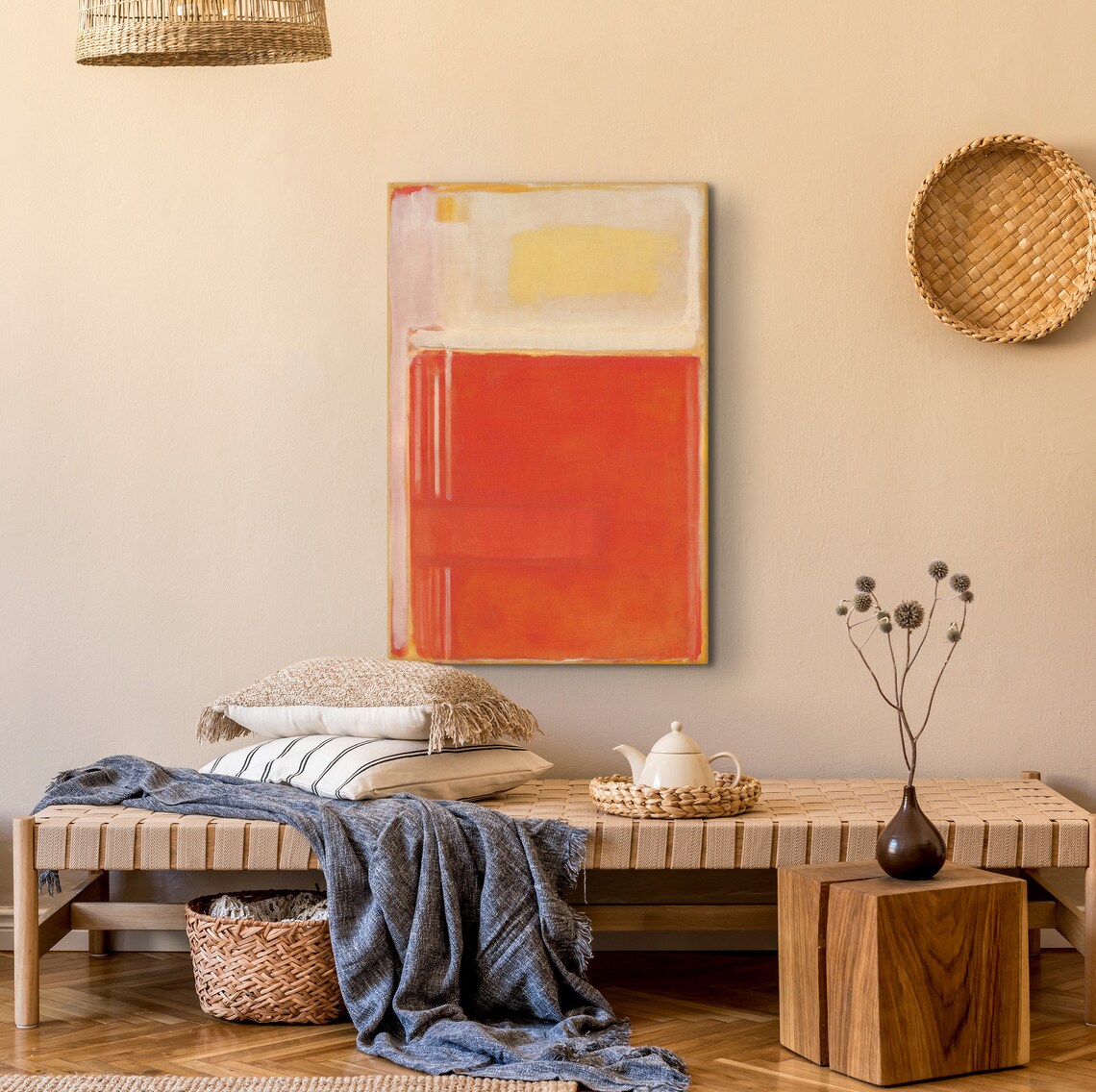 Mark Rothko Orange Over Beige, Modern Art Poster - Image 3