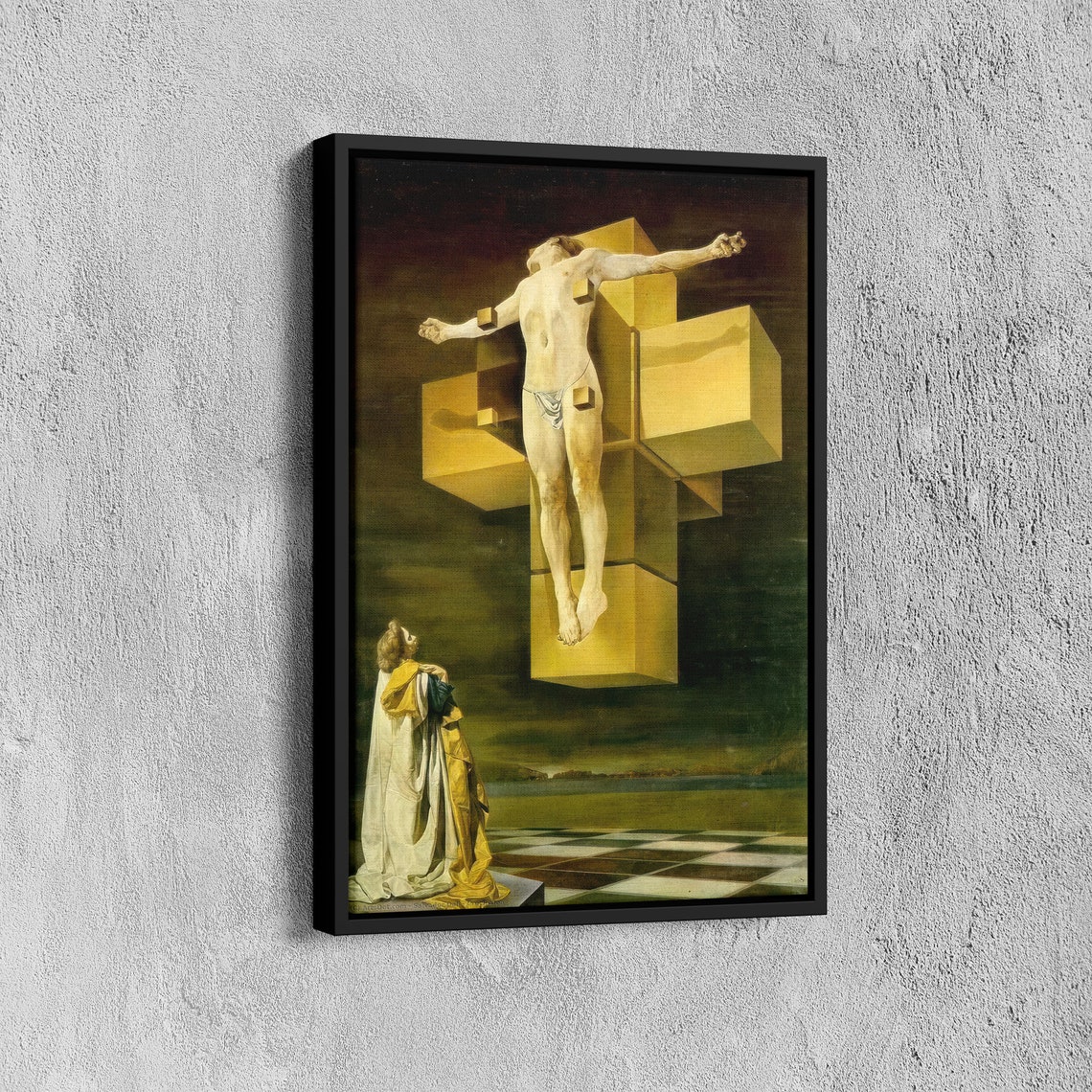 Salvador Dali Crucifixion Poster Reproduction Poster Salvador Dali From His Hidden Works Famous Art Exhibition Poster - Image 7