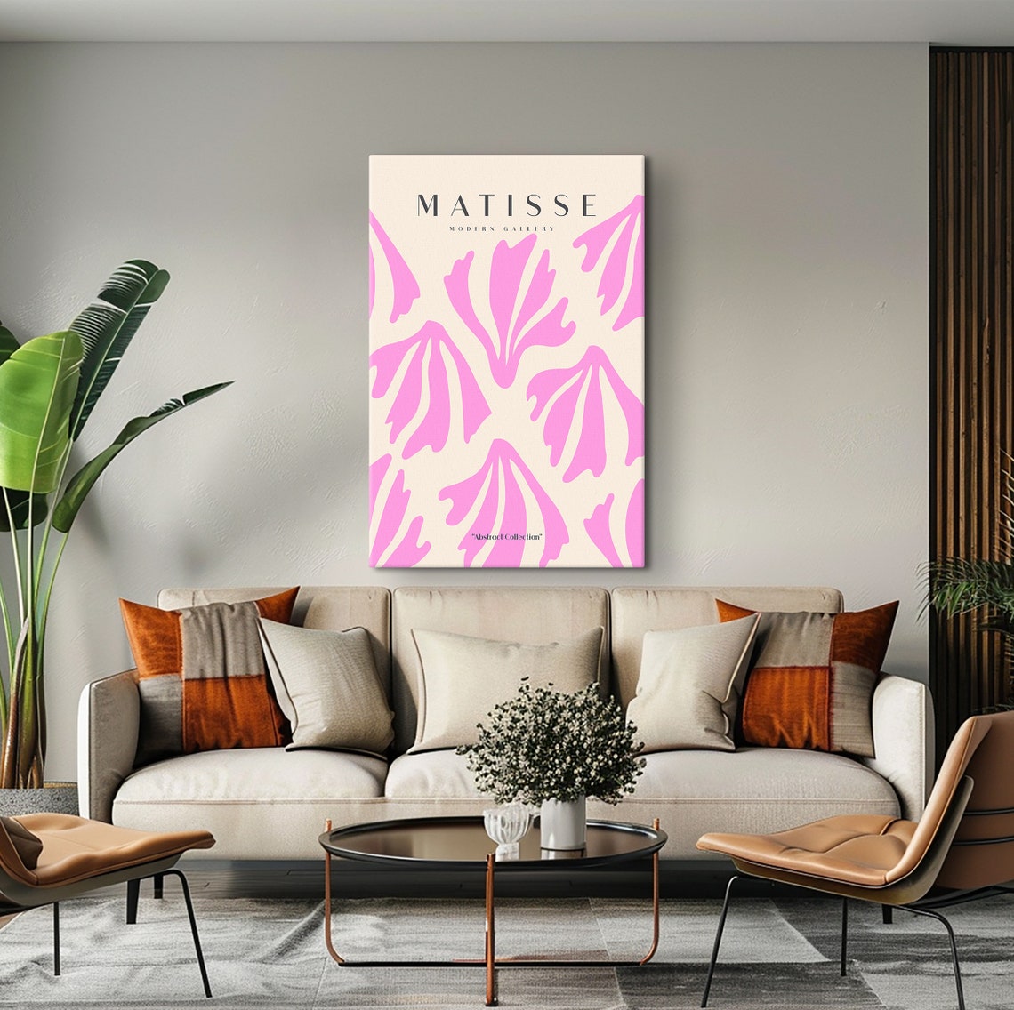 Matisse Modern Gallery Pink Leaf Pattern Abstract Collection Poster - Image 4