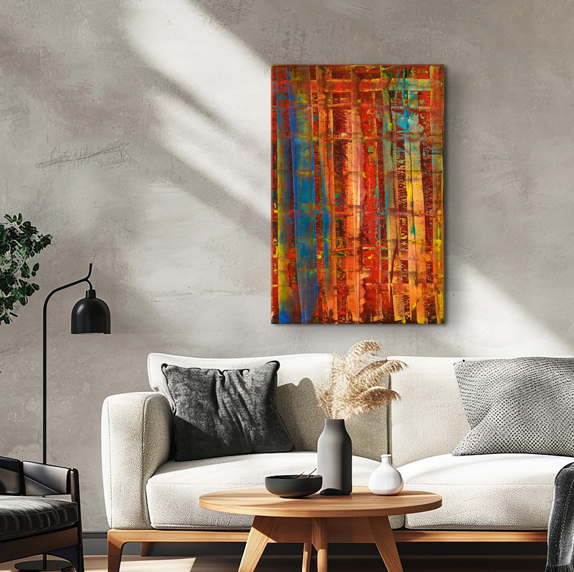 Gerhard Richter-Inspired Colorful Glass Art Print - Image 5