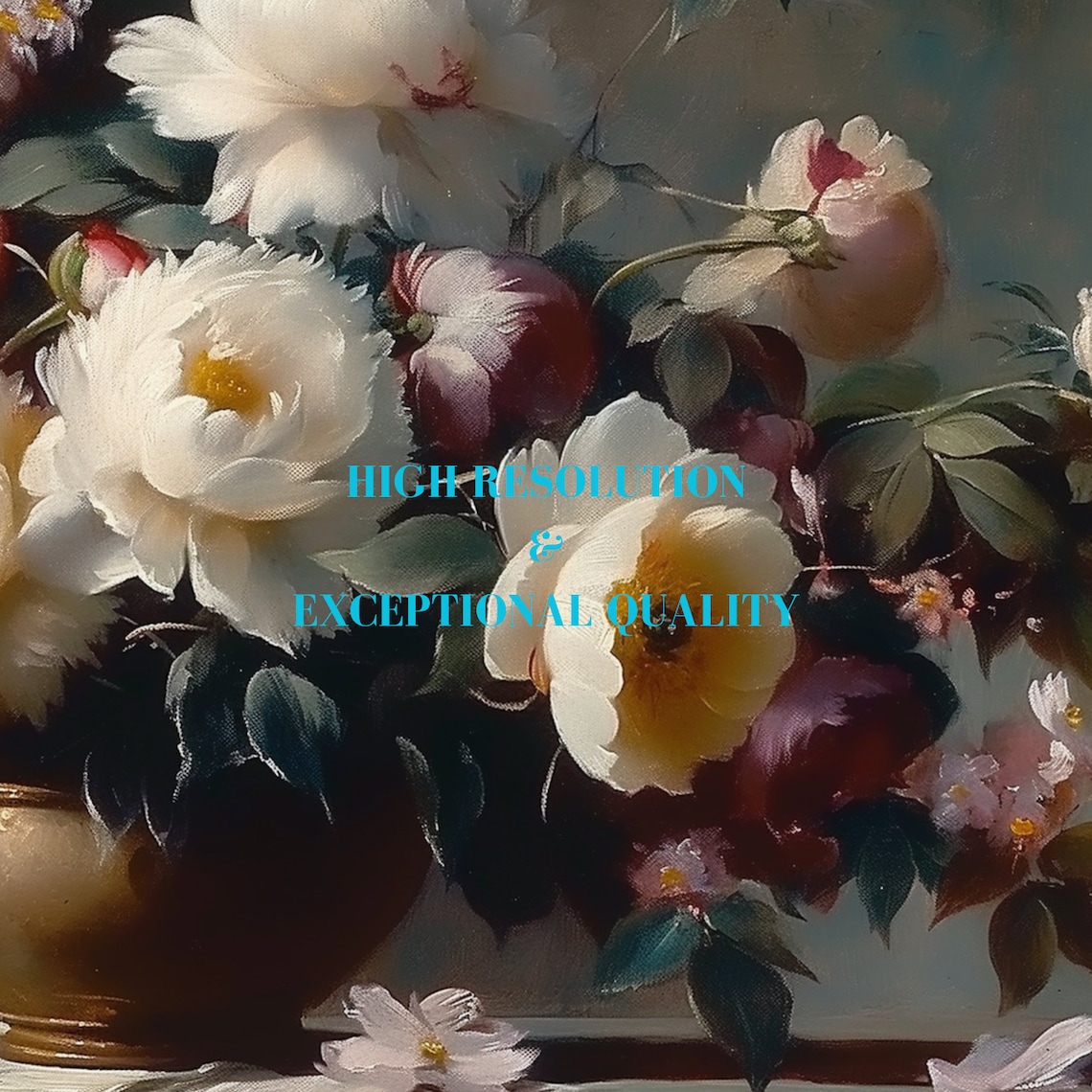 Moody Floral Still Life, Vintage Meadow Art Print - Image 8