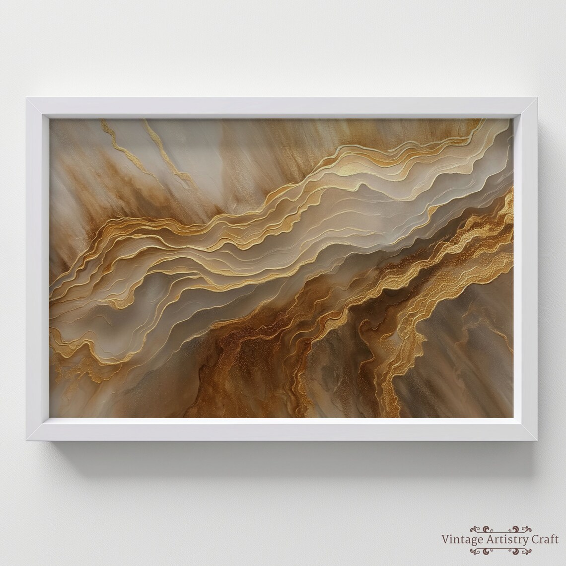 Texture Frame TV Modern Abstract Oil Painting Art - Image 2