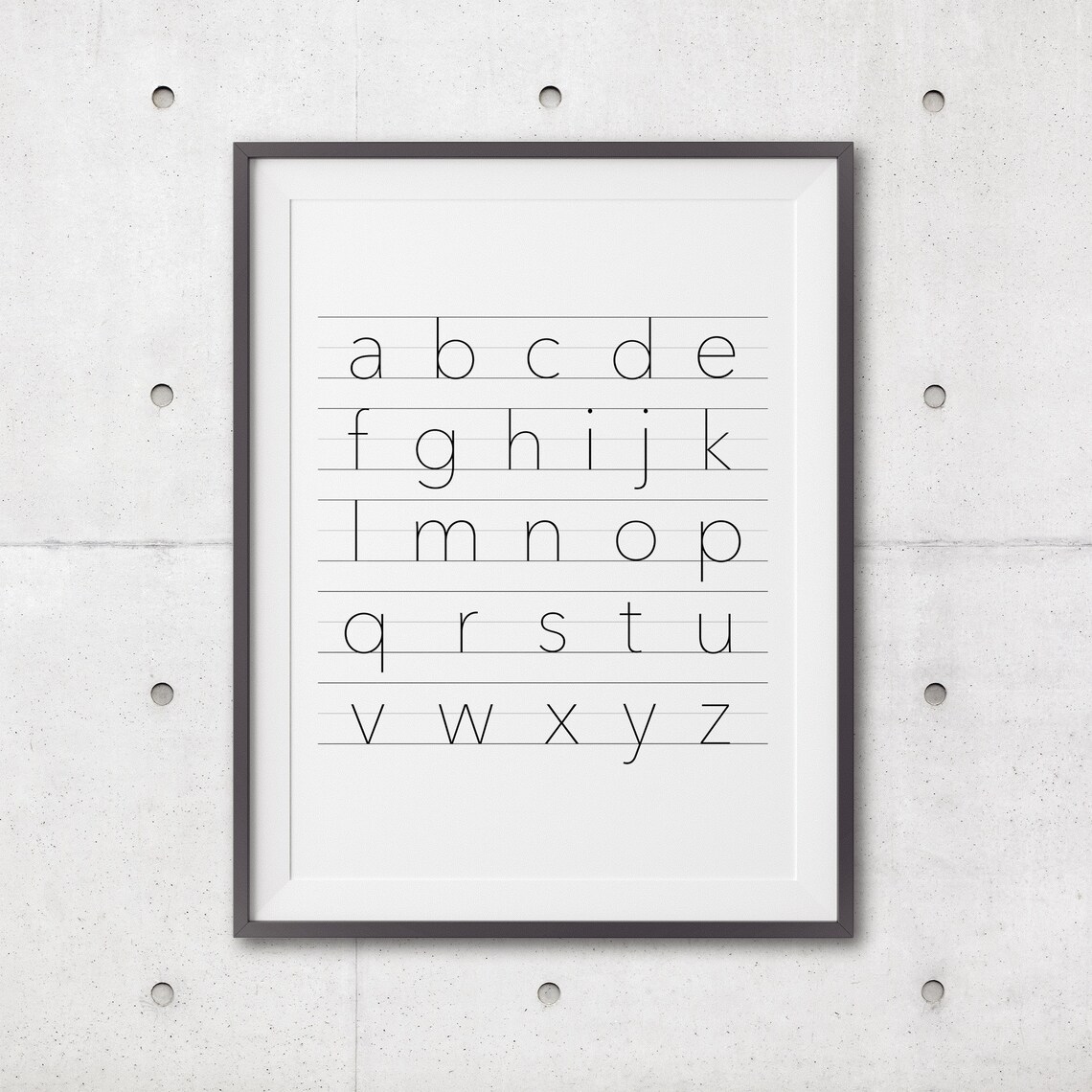 Lowercase Alphabet Poster, Minimalist Graphic Poster - Image 3