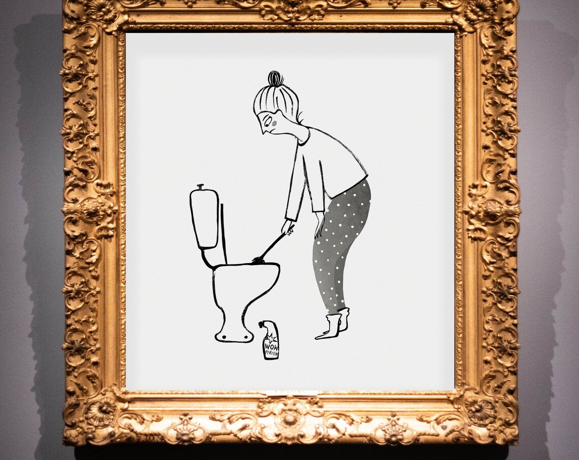 Woman Illustration, Vintage Fine Art Art Print