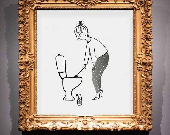 Woman Illustration, Vintage Fine Art Art Print