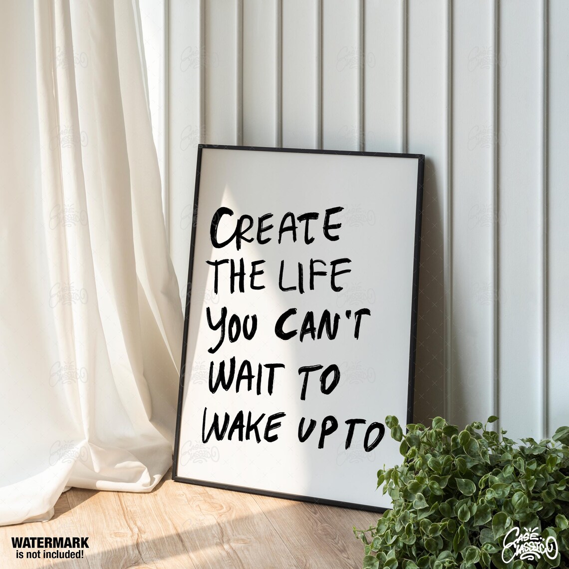 Design Your Dream Life Can't Wait To Wake Up Morning Quote Poster - Image 4
