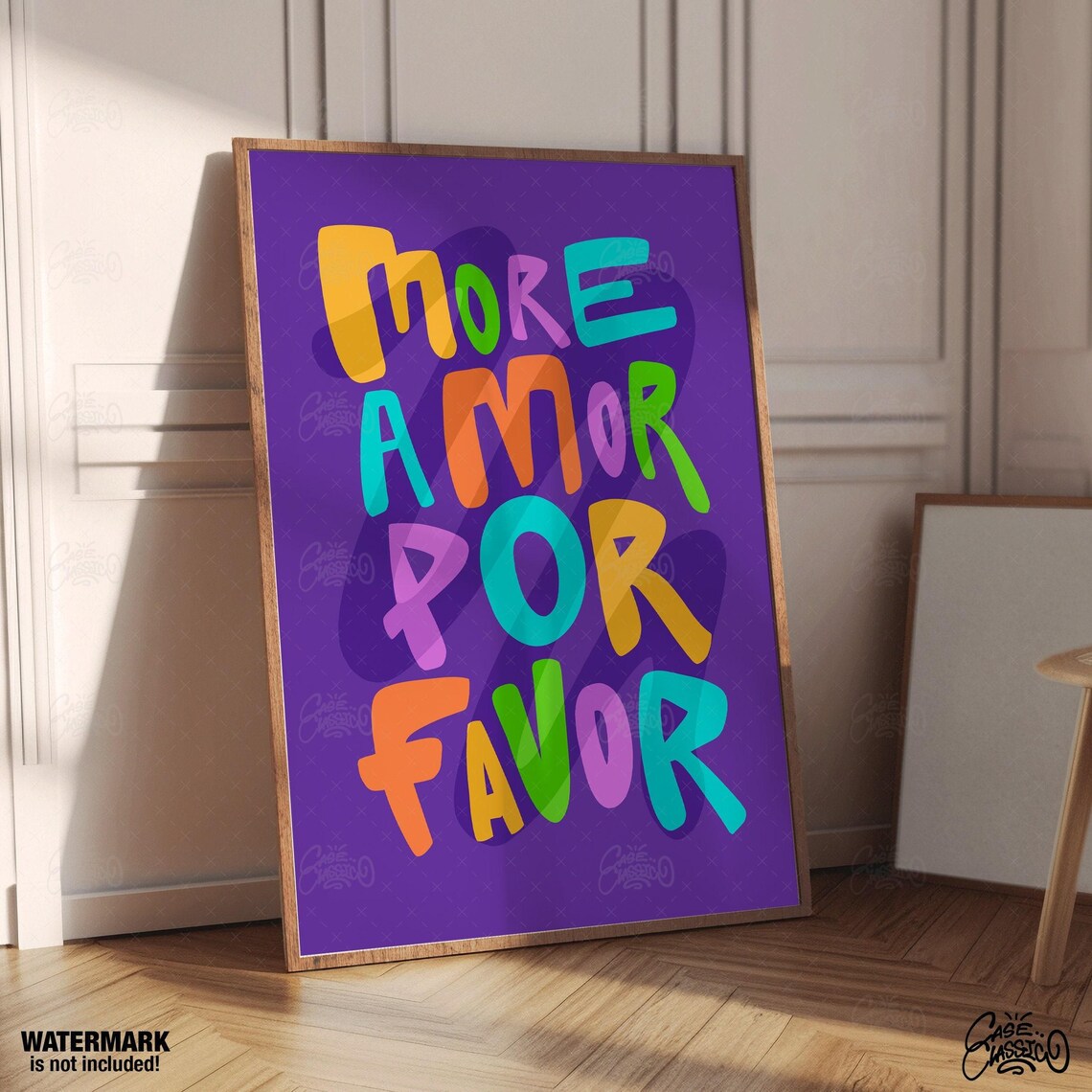 More Amor Por Favor Indie Room Decor Love Quote Print Typography Print Inspirational Wall Art Aesthetic Room Decor Quote Wall Art - Image 3