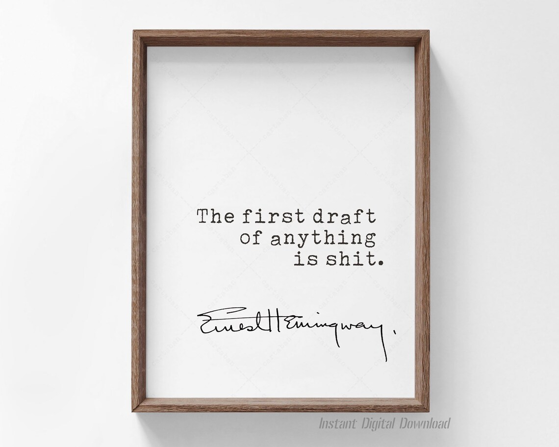 Ernest Hemingway Quote Art Print, Typography Quote - Image 4