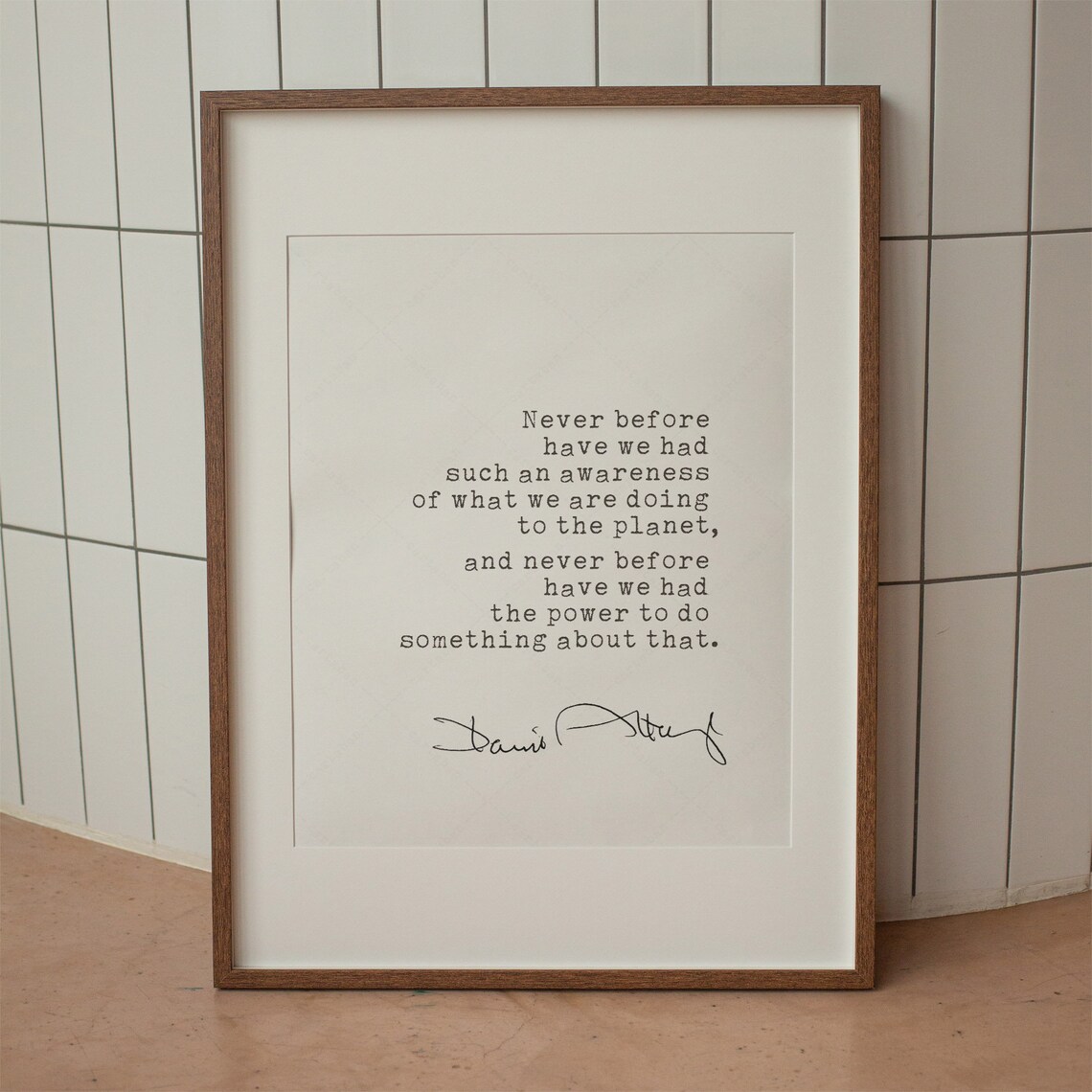 David Attenborough Climate Change Quote Poster - Image 4