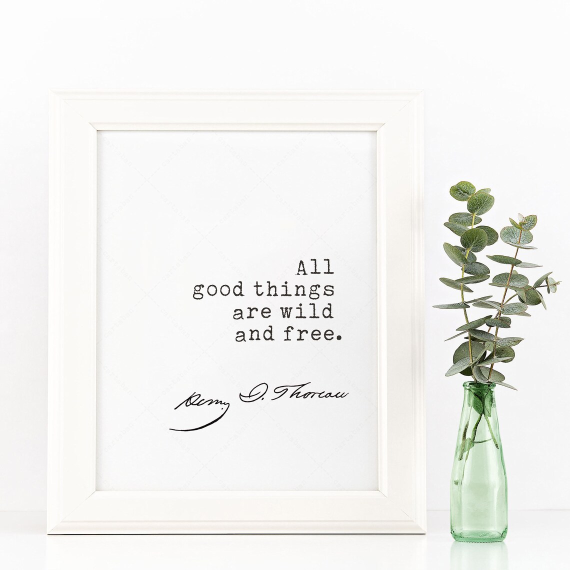 Henry David Thoreau All Good Things Are Wild And Free Quote Print - Image 2