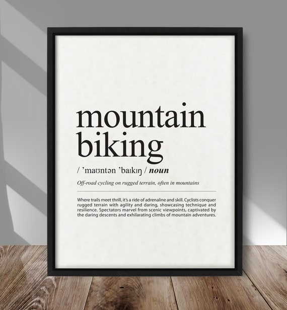 Mountain Biking Definition Poster, Room Decor