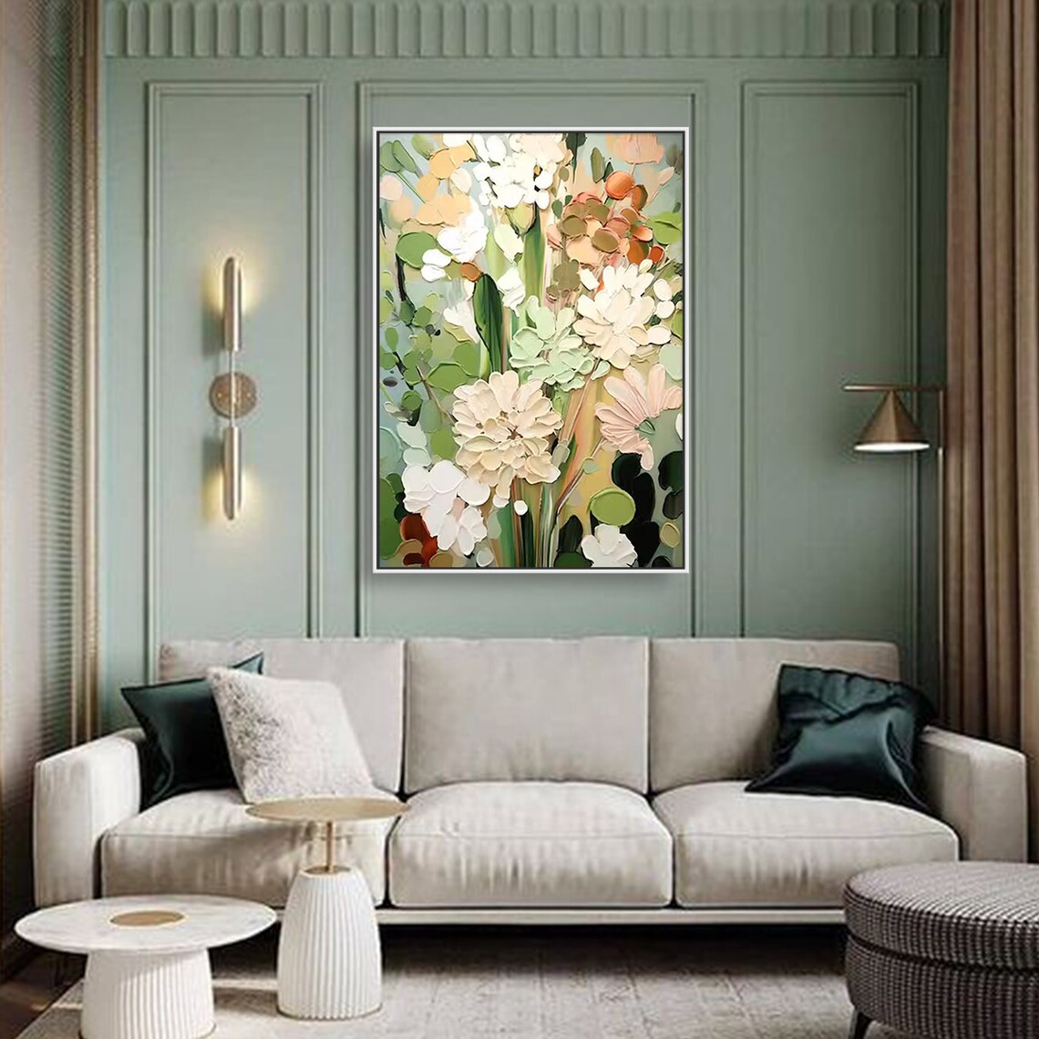 Daisy Flower Abstract Floral Art Print, Living Room - Image 2