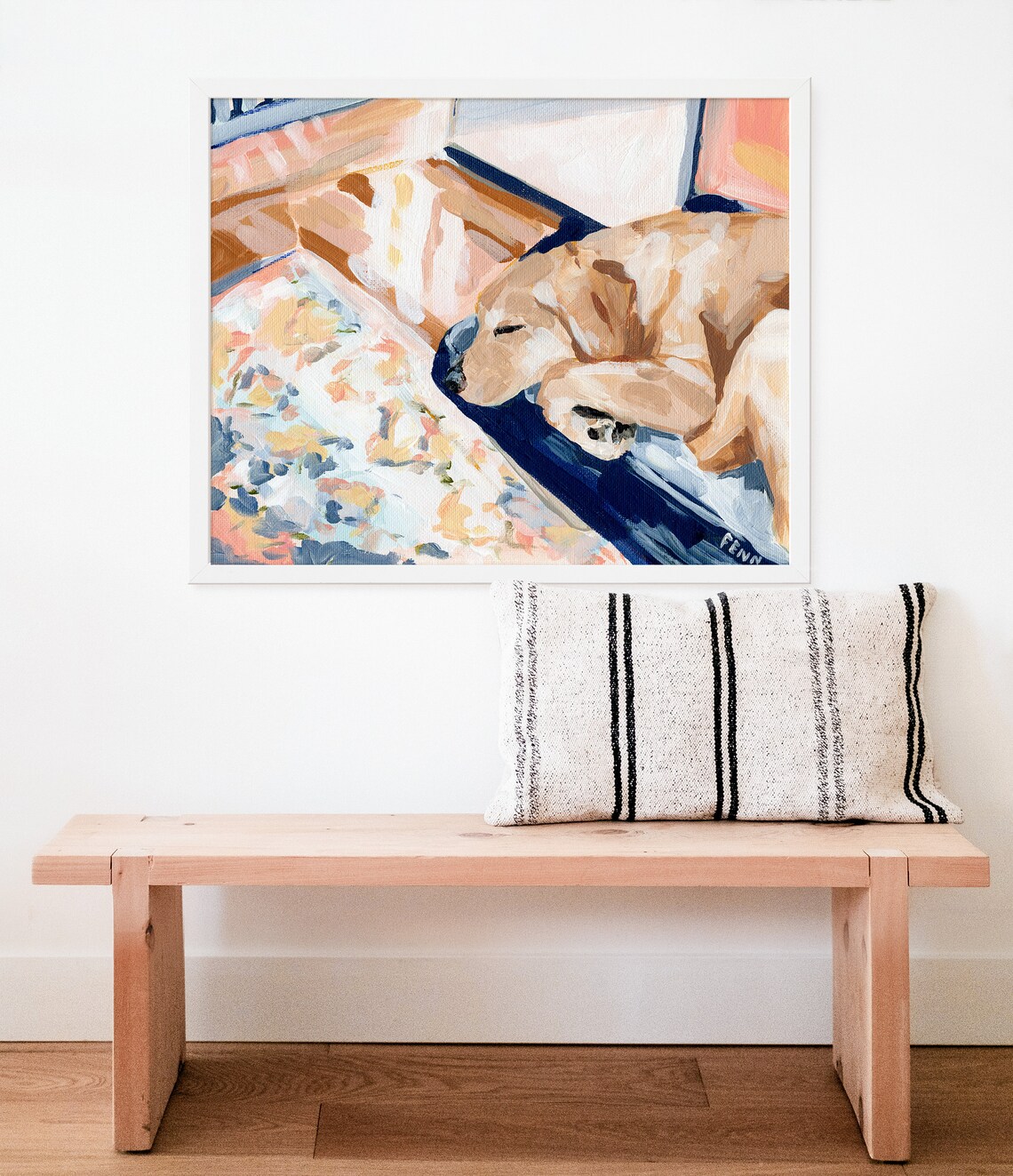 Dog Sleeping Art Print, Labrador Wall Art - Image 3