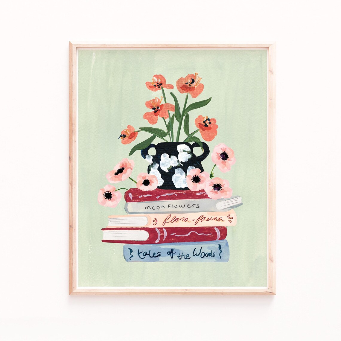 Still Life With Books And Flowers, Cozy Home Decor