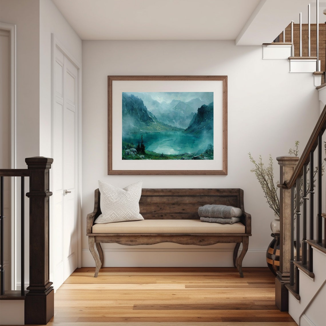 Mountain Lake Print Irish Landscape Dark Moody Art Wall Art Rustic Wall Art - Image 5