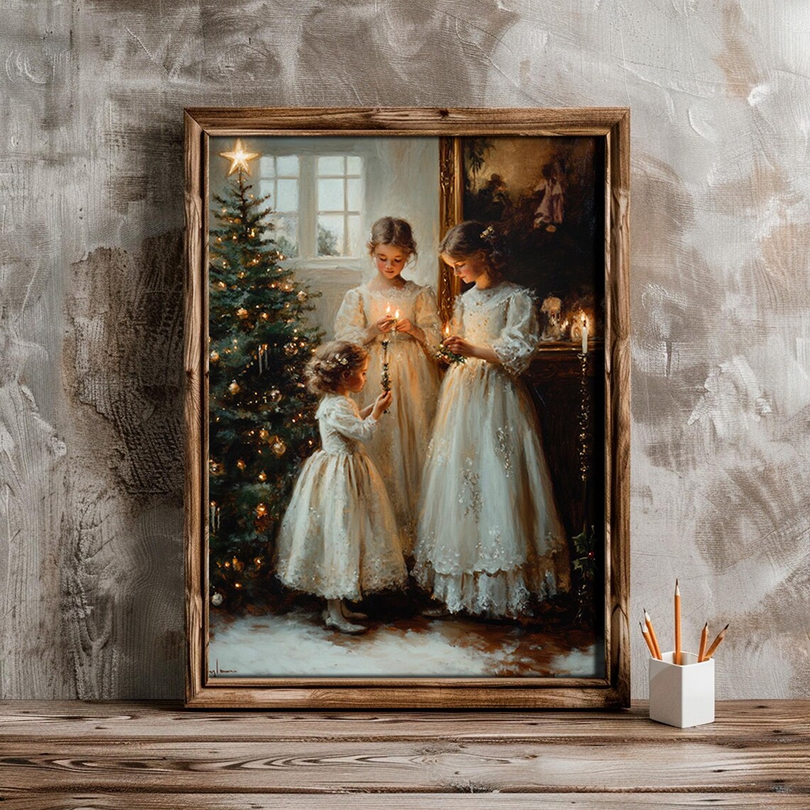 Vintage Christmas Tree Art Print, Victorian Farmhouse - Image 6