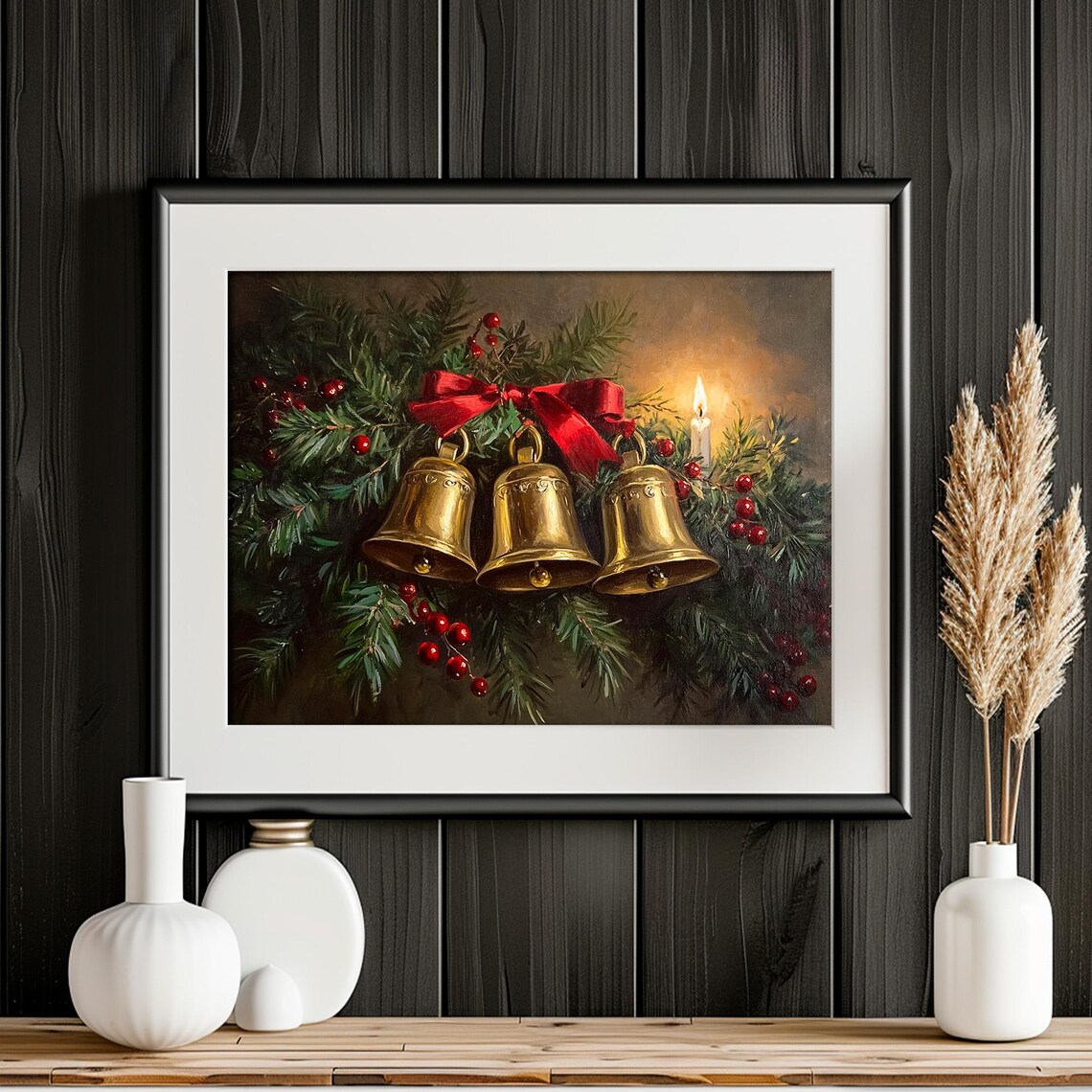 Christmas Jingle Bells Holiday Home Decor Art Print - Image 4