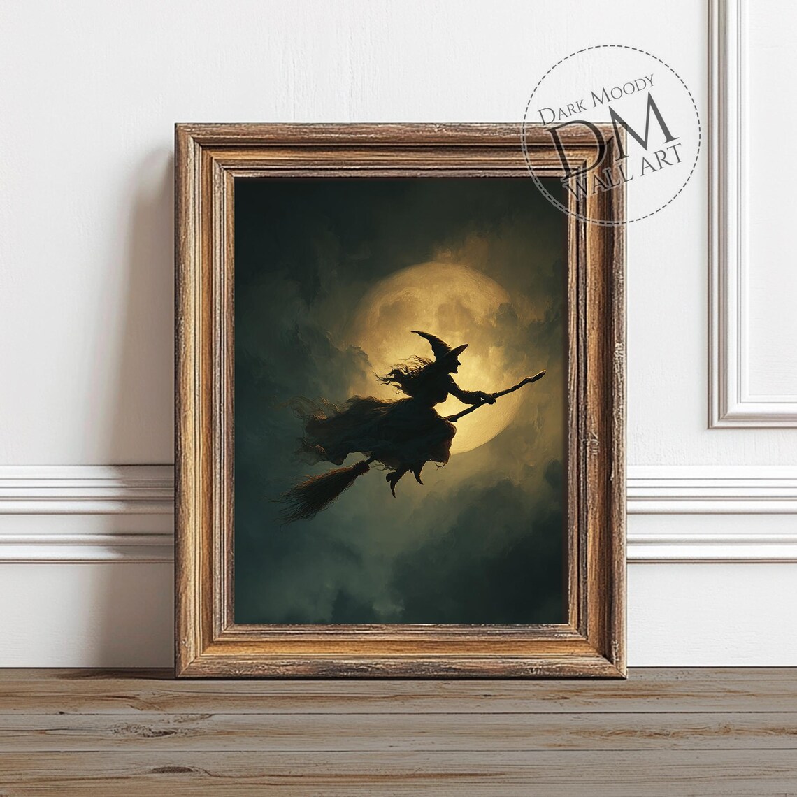 Salem Witch Flying Halloween Art Print