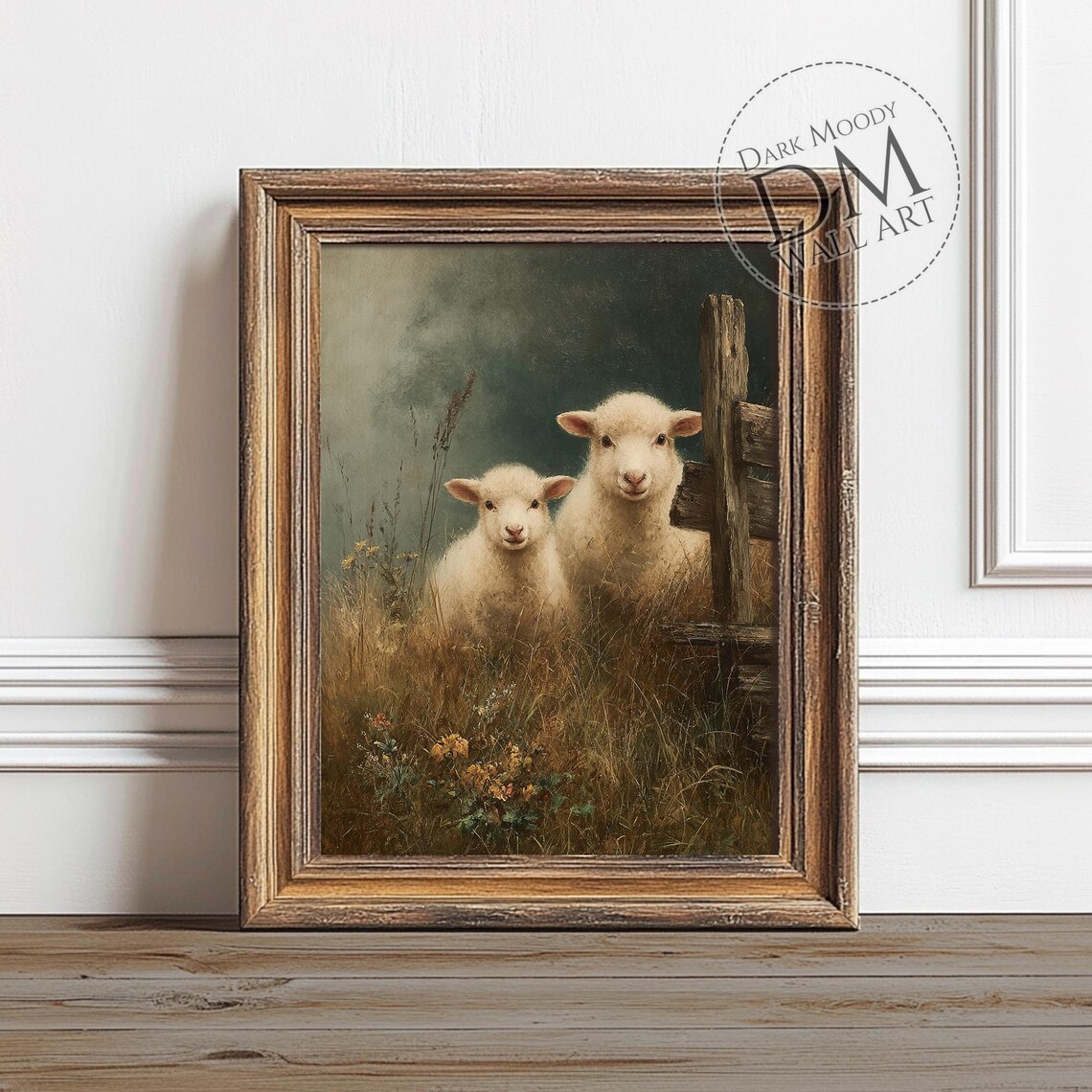 Scottish Countryside Sheep Rustic Farm Animal Art Print