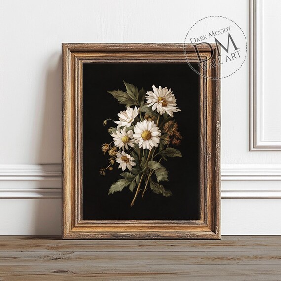 Daisy Flower Vintage Botanical Art Print