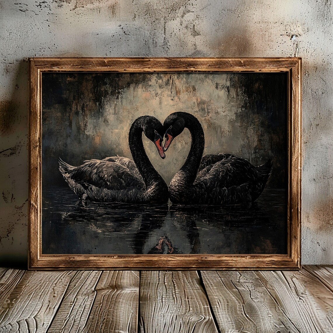 Swan Wall Art, Vintage Dark Academia Decor - Image 2