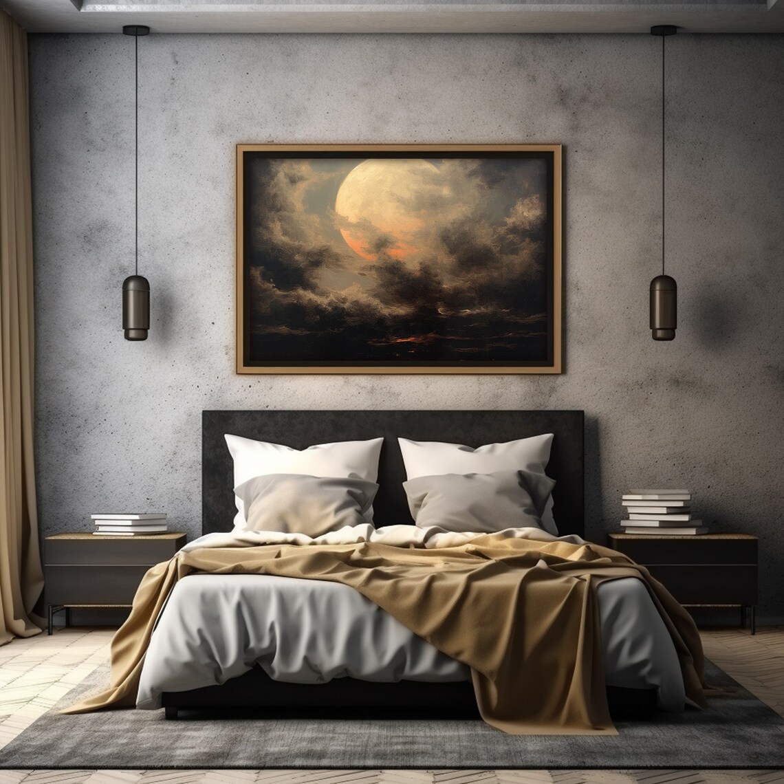 Full Moon, Moody Halloween Decor Art Print - Image 4