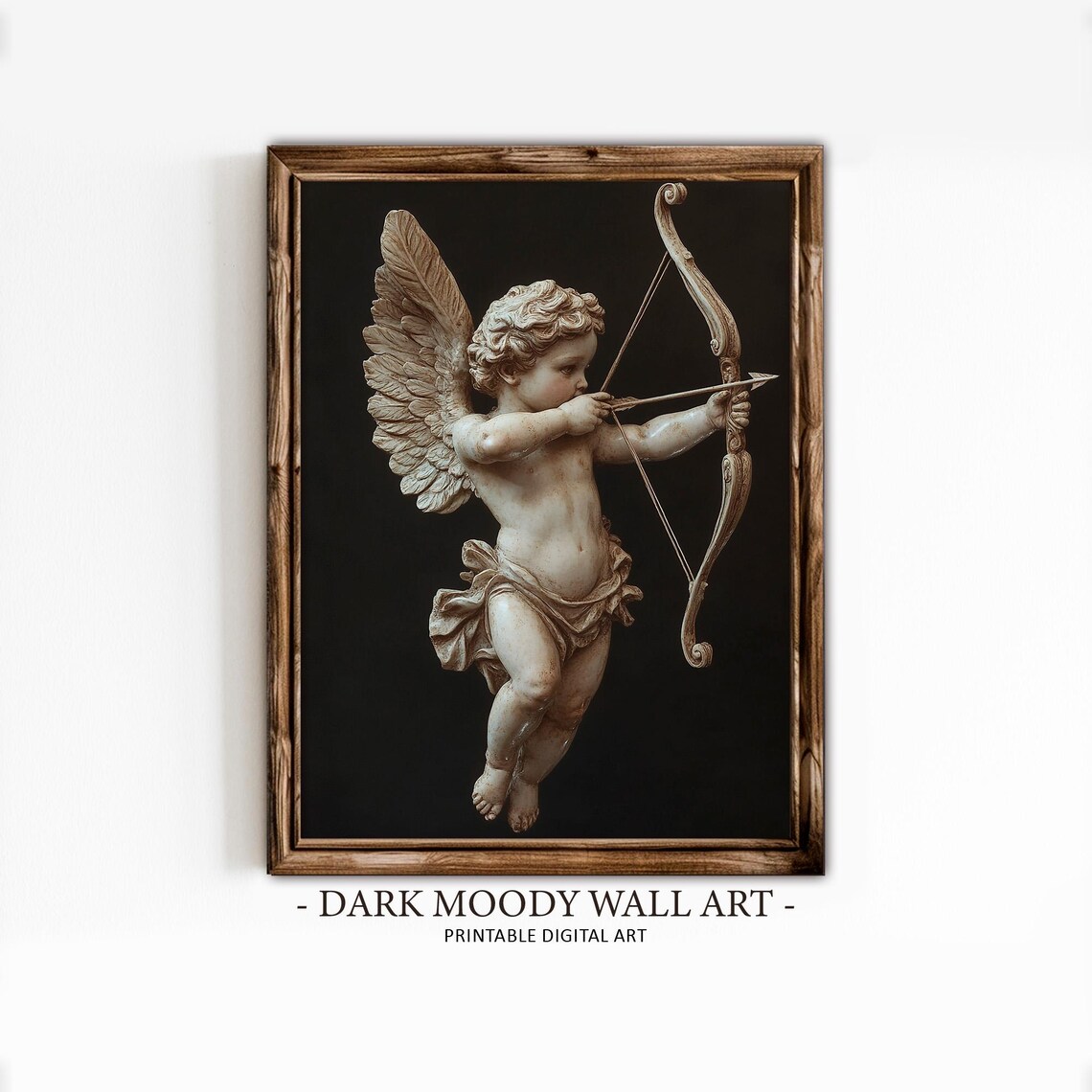 Cupid Love Print, Romantic Dark Moody Wall Art - Image 4
