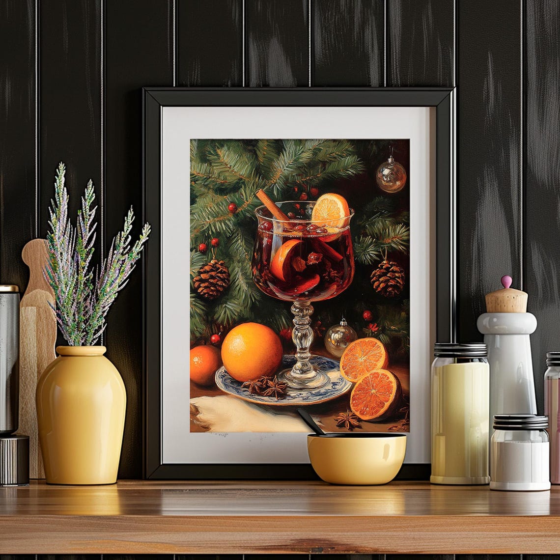 Christmas Mulled Wine Vintage Still Life Kitchen Painting Poster - Image 6