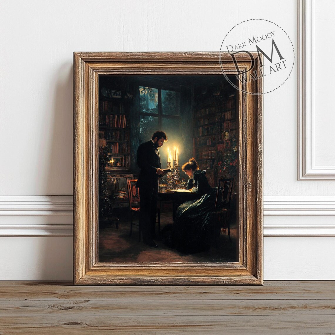 Victorian Library Gothic Dark Academia Poster