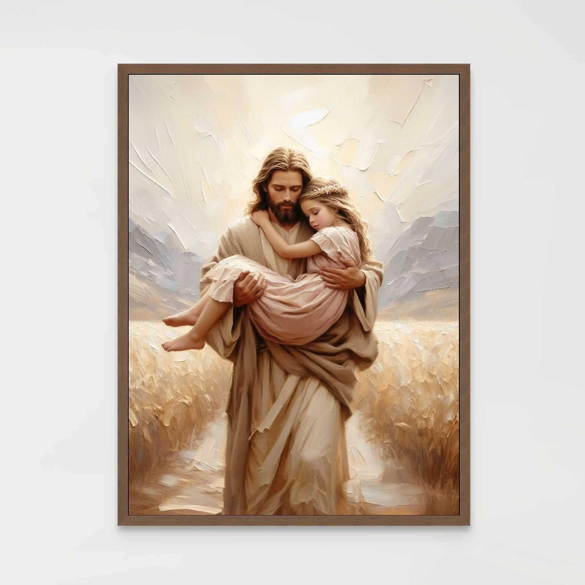 Saved By Christ, Jesus And Girl Christian Art