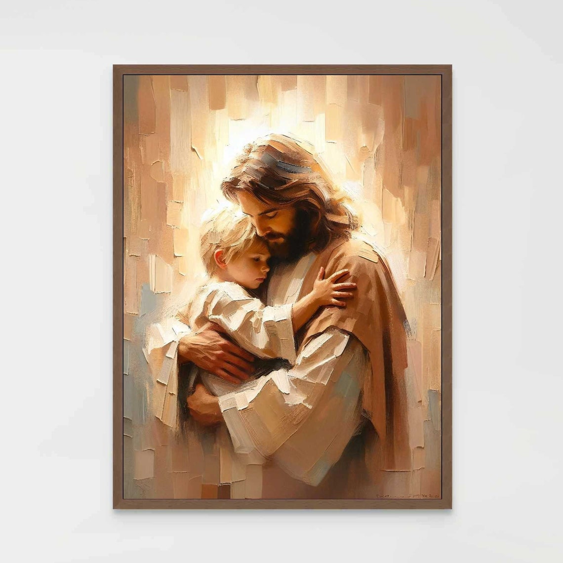 Little Believer Christian Jesus With Boy, Bible Art