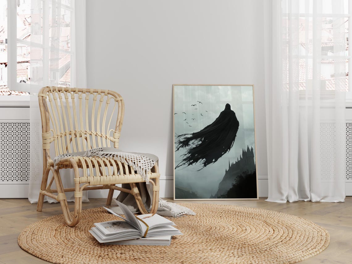 Dementor Halloween Vintage Art Print - Image 4