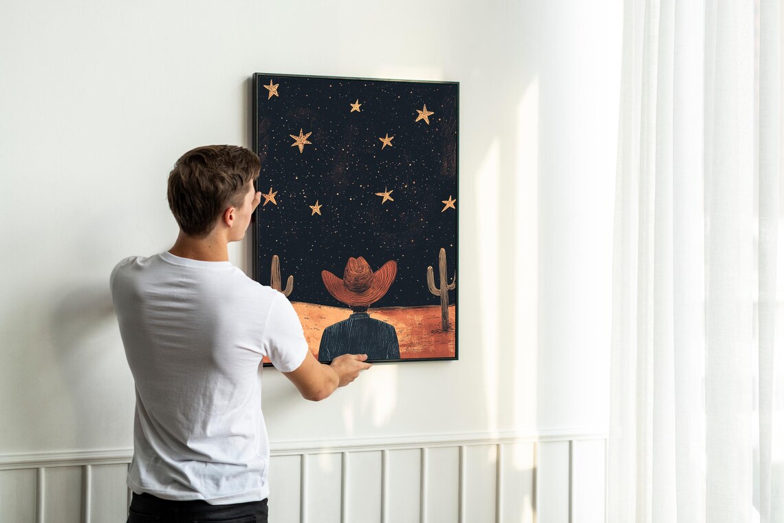 Western Cowboy Contemporary Travel Poster - Image 6