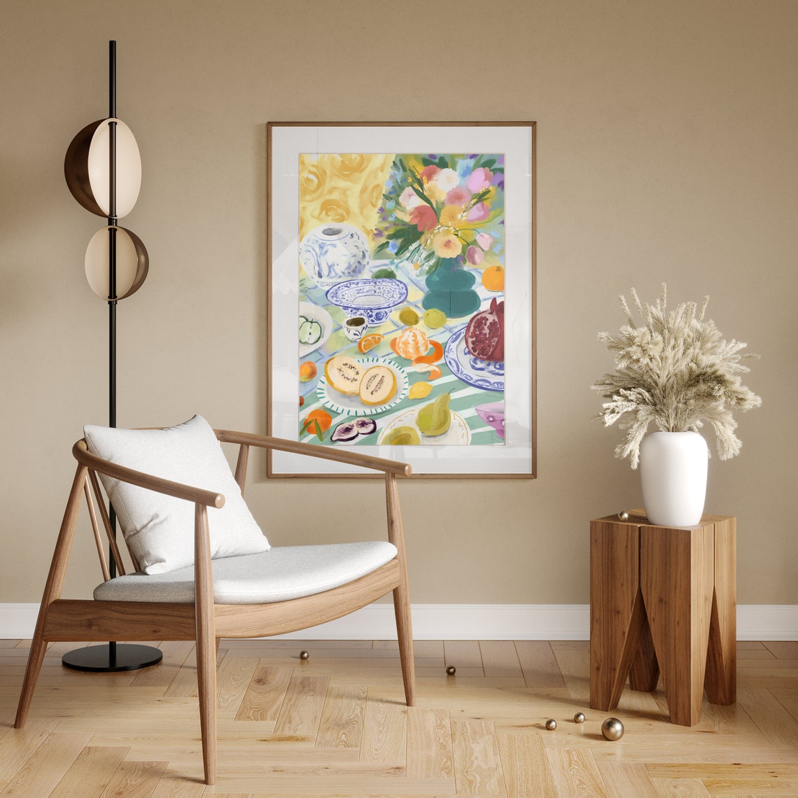 Sunny Fruit Table Still Life Pomegranate Porcelain Matisse Poster - Image 5