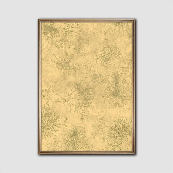 Abstract Floral Texture Minimalist Botanical Wall Art
