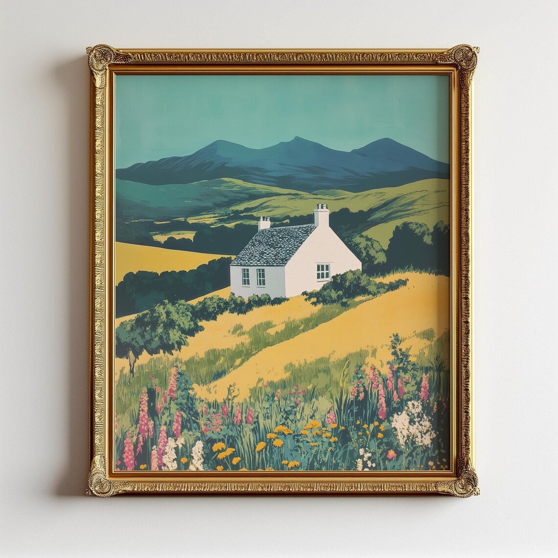 Scottish Landscape Art Print, Rural Highlands