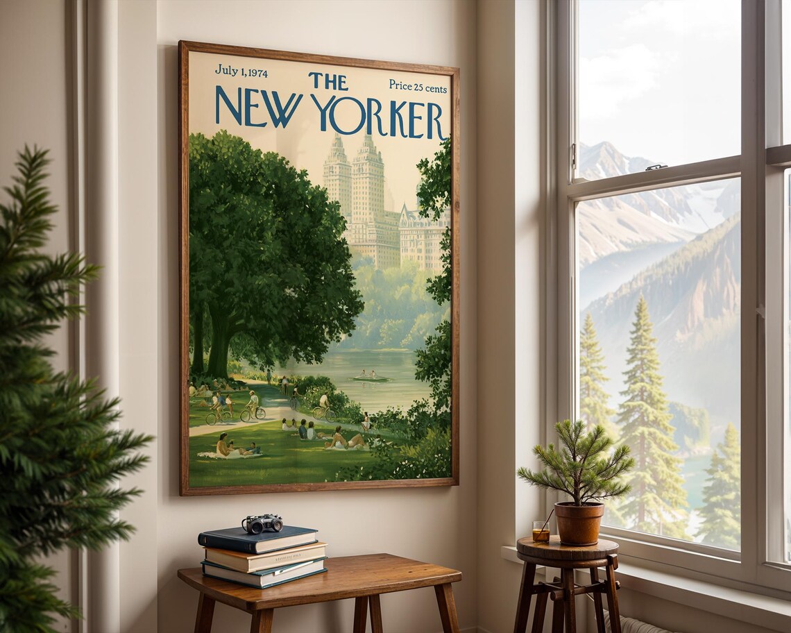 New Yorker Central Park Art Print Vintage Nyc Magazine Cover - Image 5