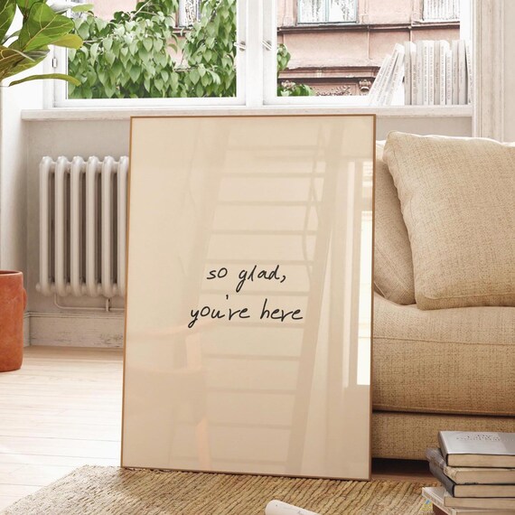 So Glad Youre Here Entryway Wall Art Print
