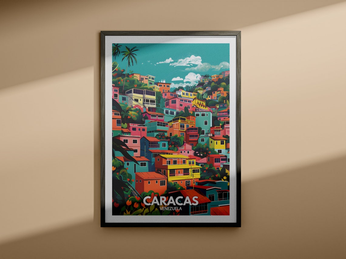 Caracas Art Print Venezuela Caracas Travel Poster Venezuela Travel Poster Venezuela Cityscape Wall Art Unique City Decor - Image 3
