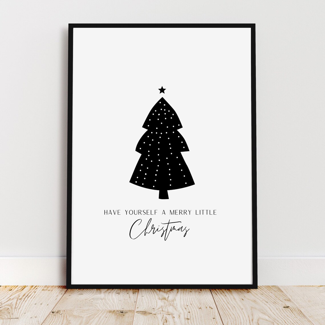 Christmas Minimalist Poster Print, Nordic Scandi