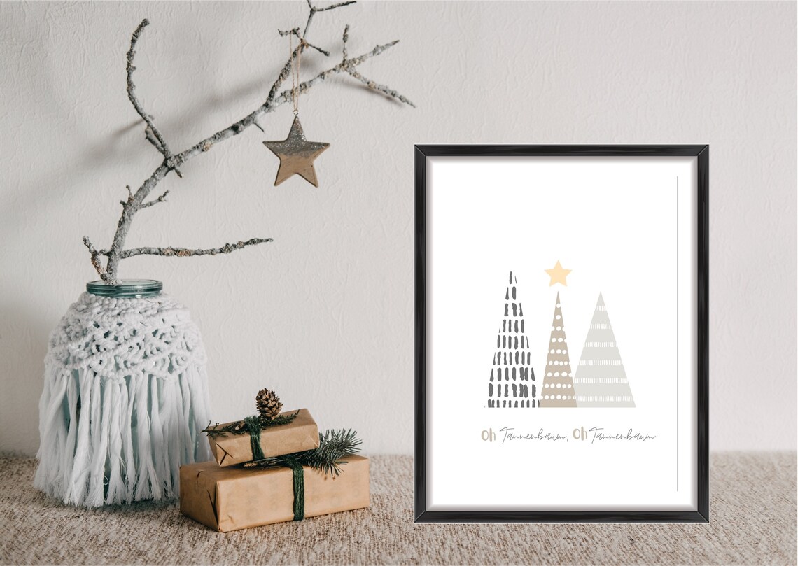 Christmas Tree Decorative Poster, Holiday Wall Picture - Image 3