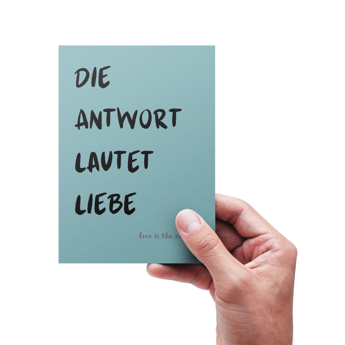 Die Antwort Lautet Liebe Love Is The Answer Quote Typography Poster - Image 4