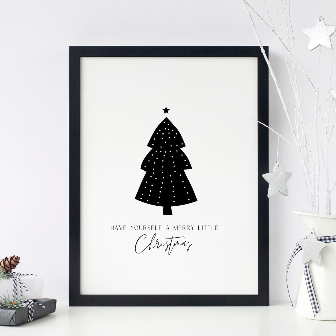 Christmas Minimalist Poster Print, Nordic Scandi - Image 3