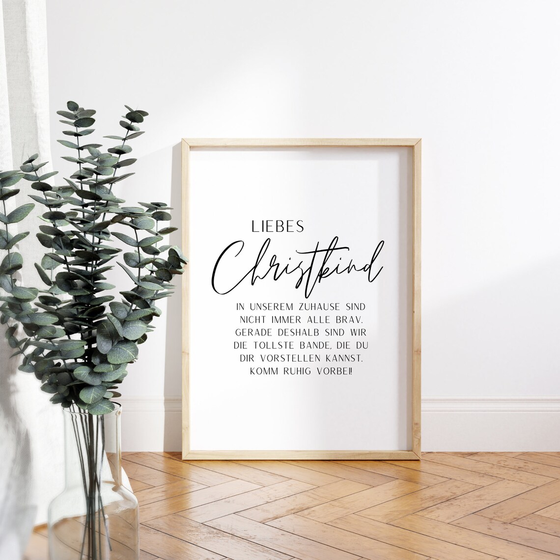 Dear Christkind Scandinavian Christmas Poster - Image 3