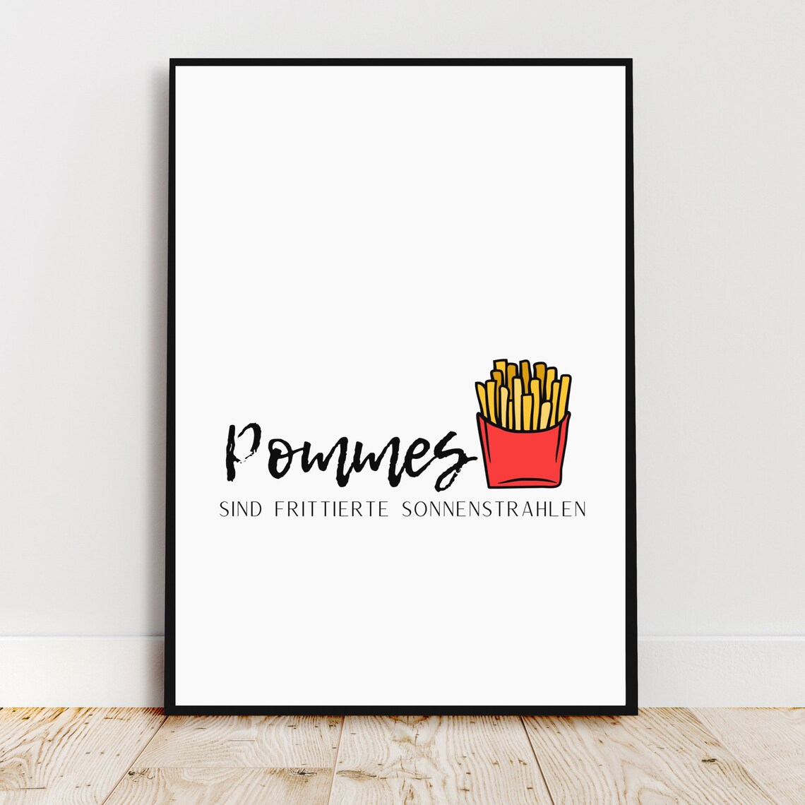 French Fries Kitchen Decor Funny Wall Art Print