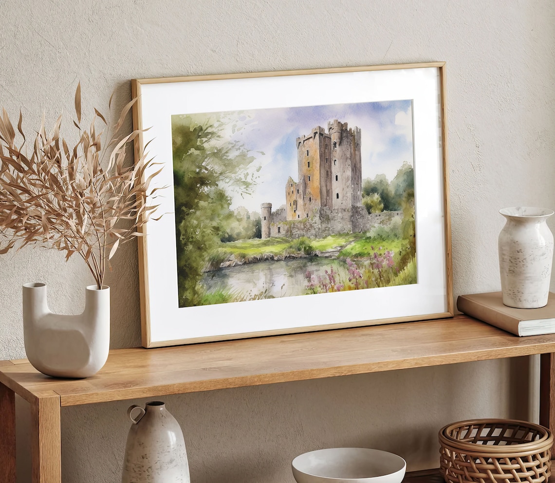 Blarney Castle Watercolor Art Print, County Cork Ireland - Image 3