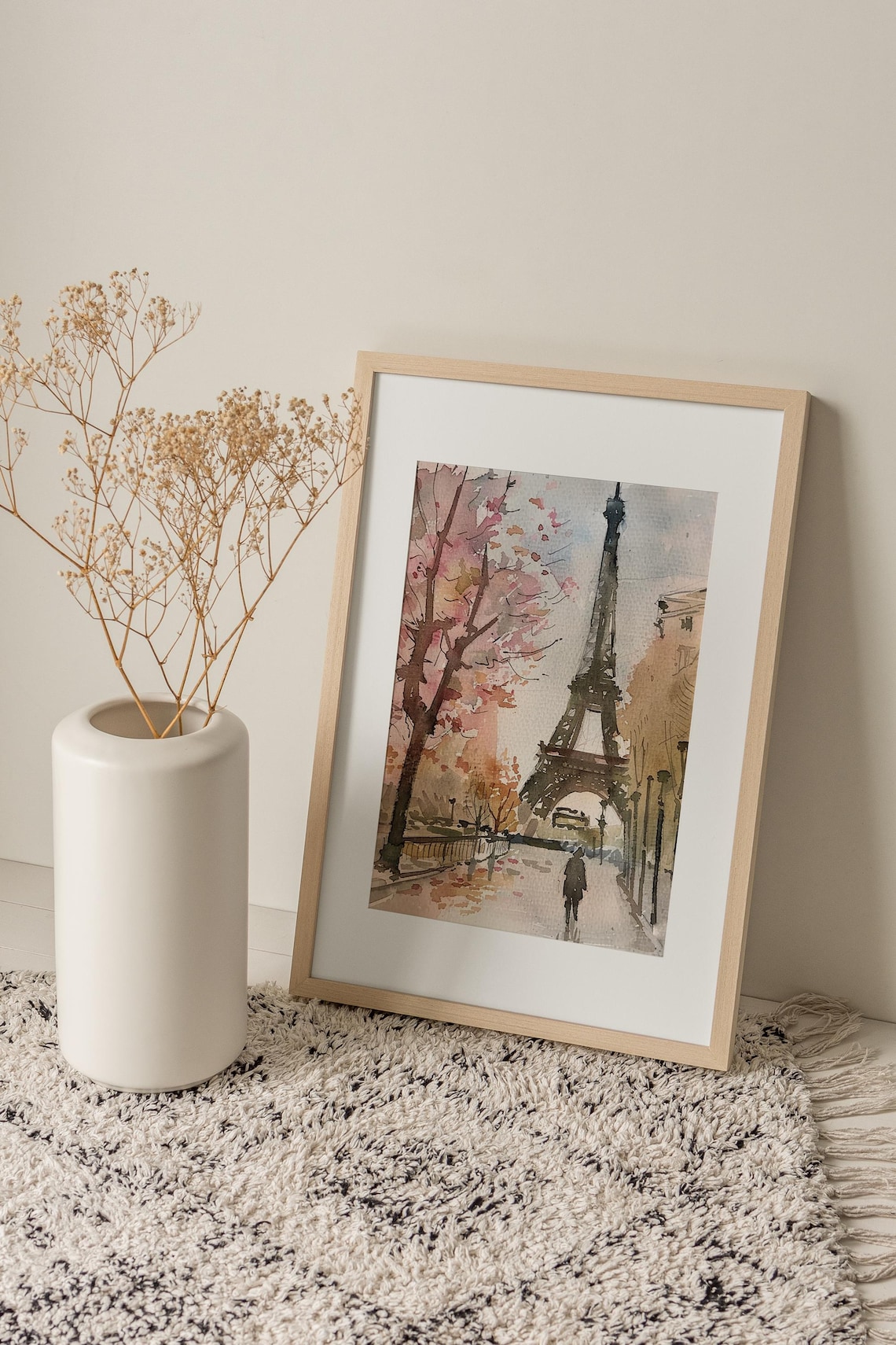 Eiffel Tower Paris Watercolor Travel Poster - Image 2
