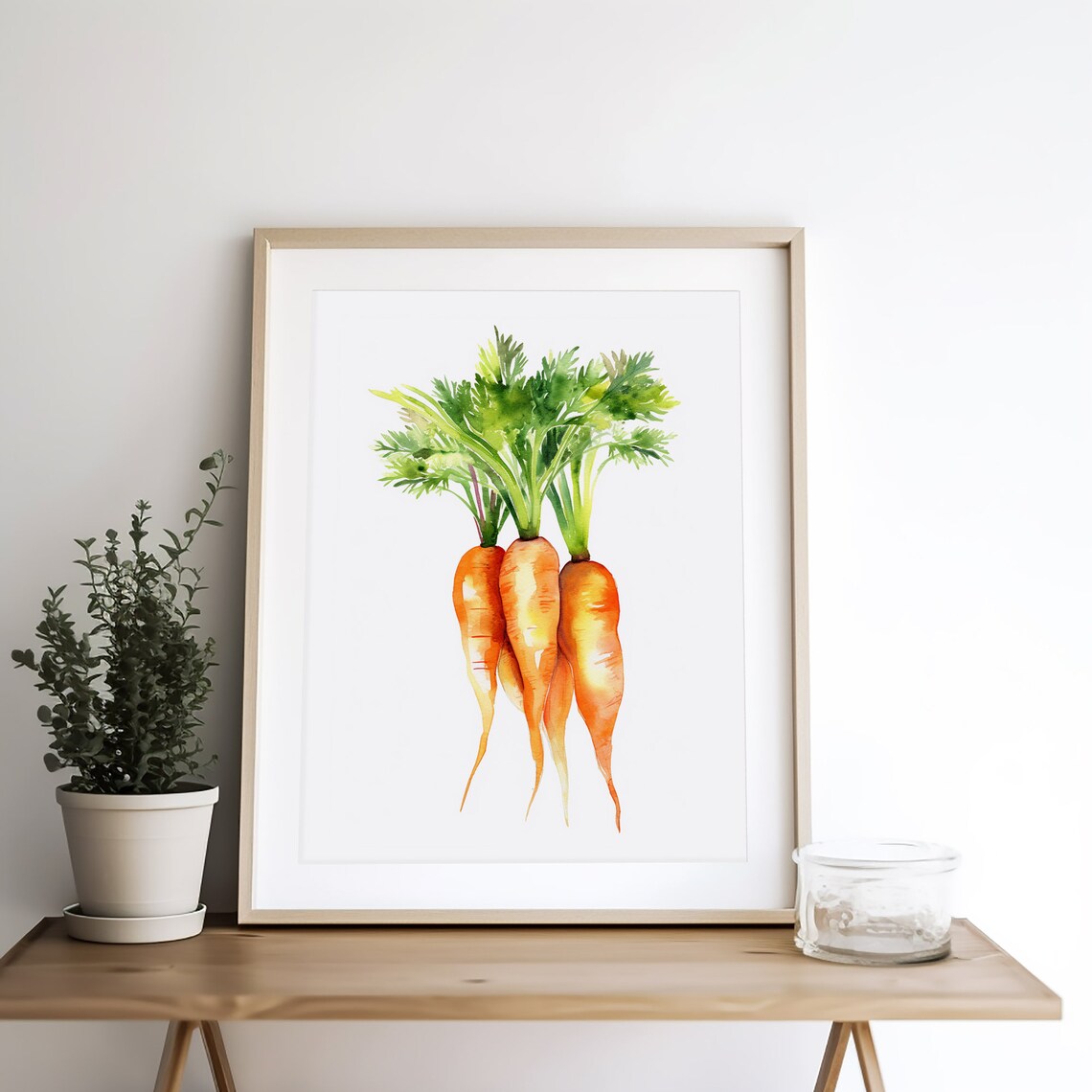Carrot Watercolor Art Print, Kitchen Wall Decor - Image 5
