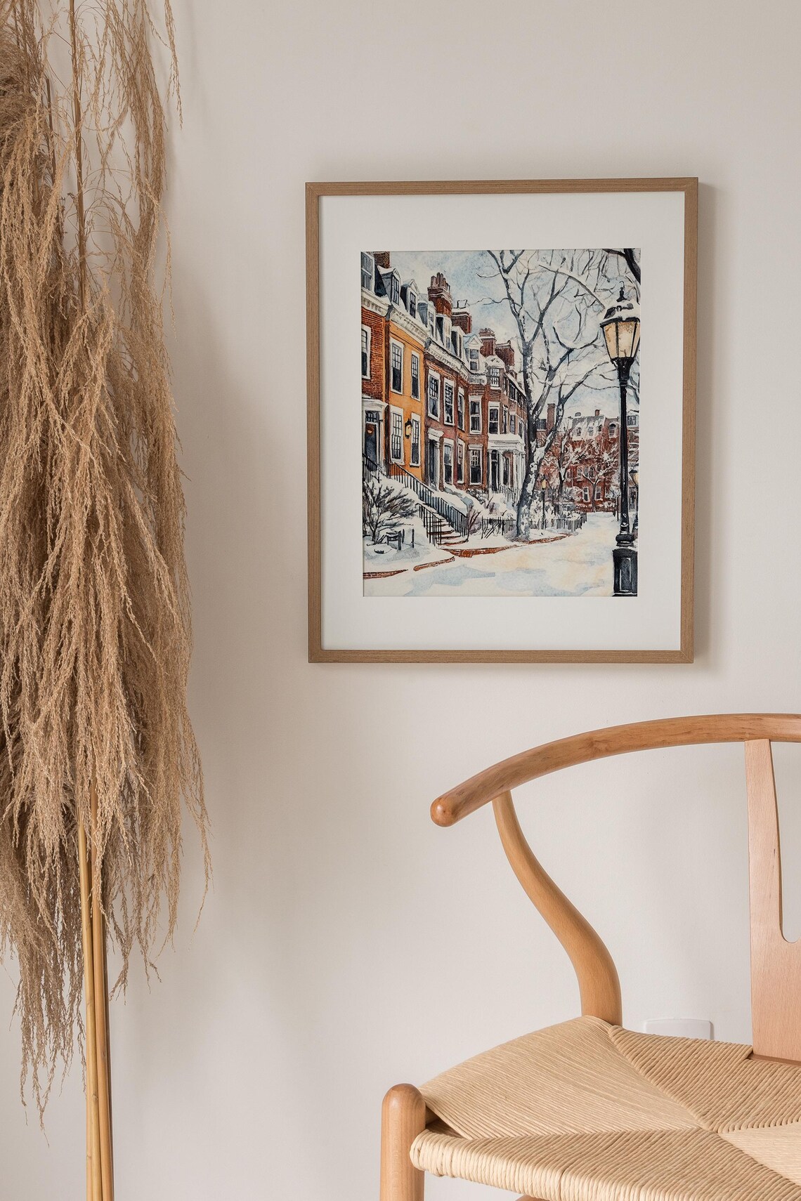 Beacon Hill Boston Watercolor Street Scene Art Print - Image 4