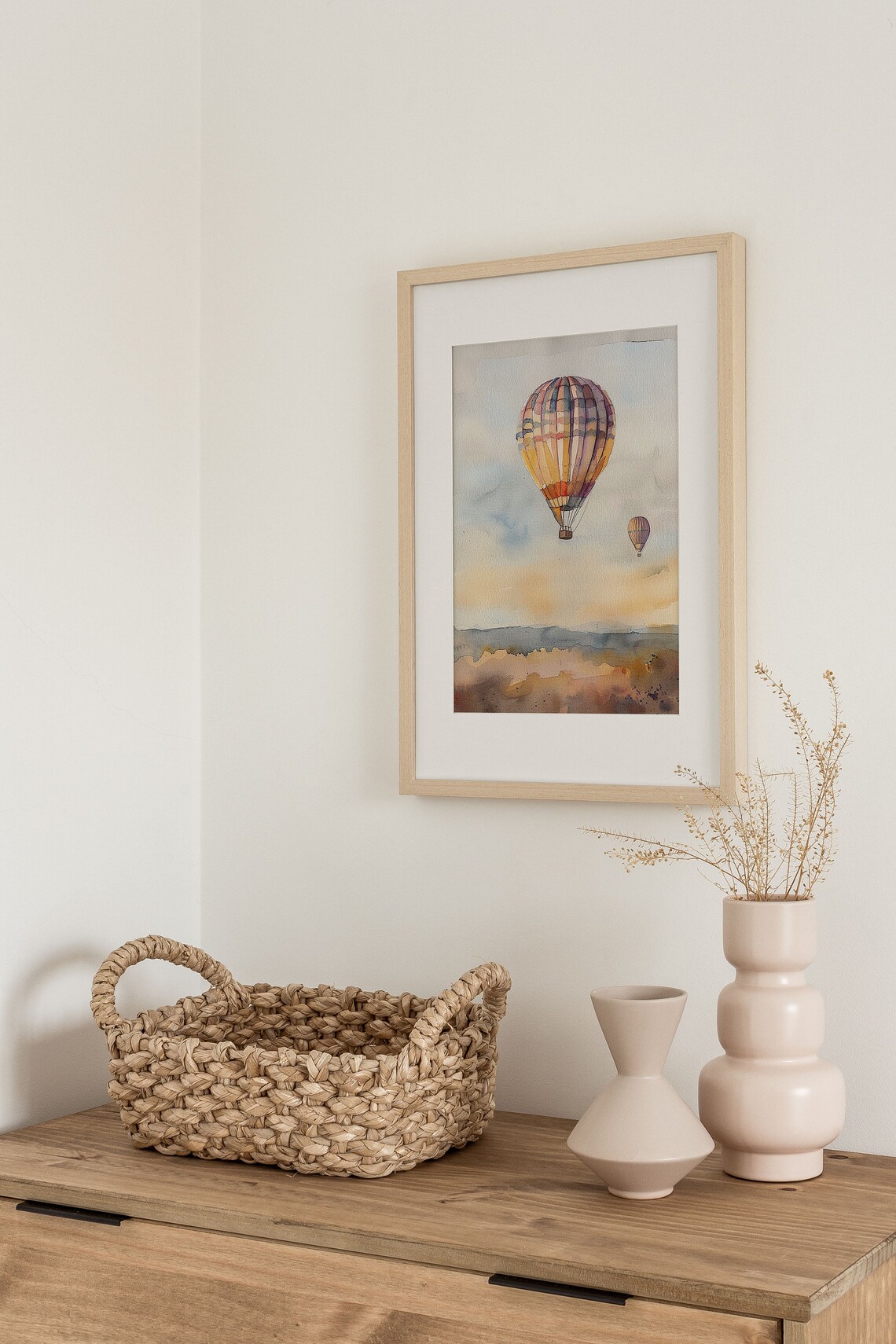 Temecula Valley Hot Air Balloon Watercolor Art Print - Image 4